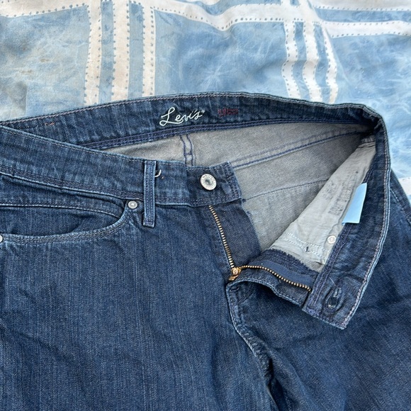 Levi’s 28 Dark Blue Denim Jeans Snap Back Pockets Irregular 28/34 26x34 Waist 30 - Picture 12 of 16